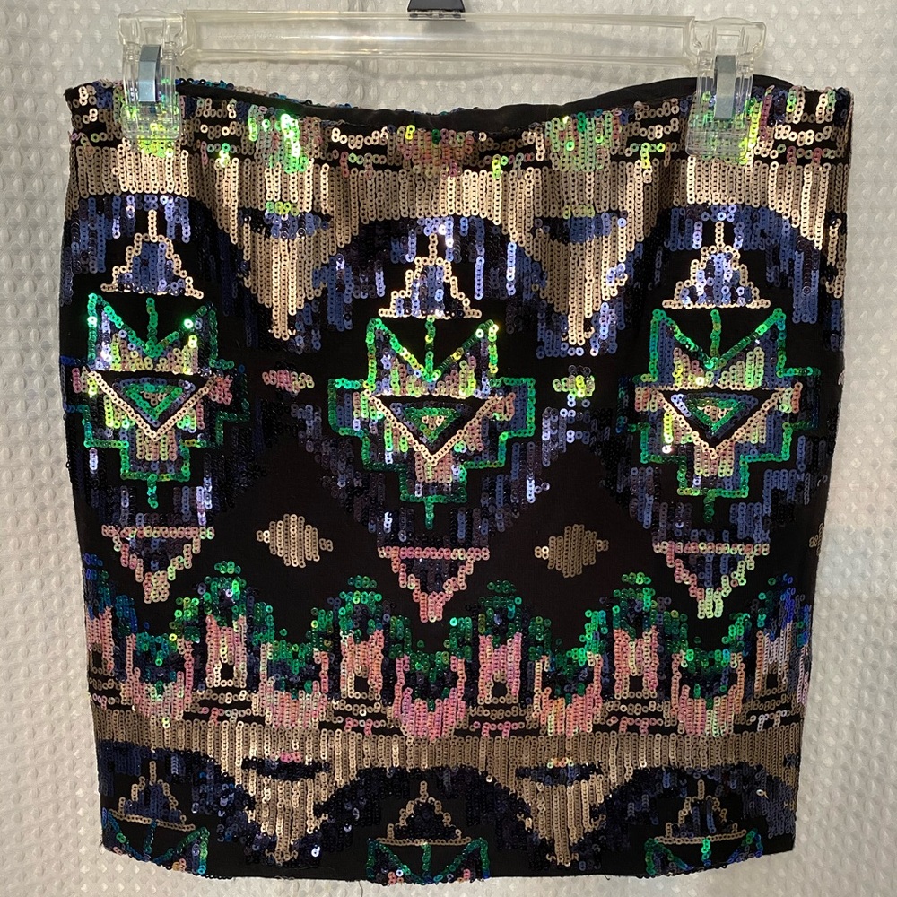 Aztec Sequin Skirt